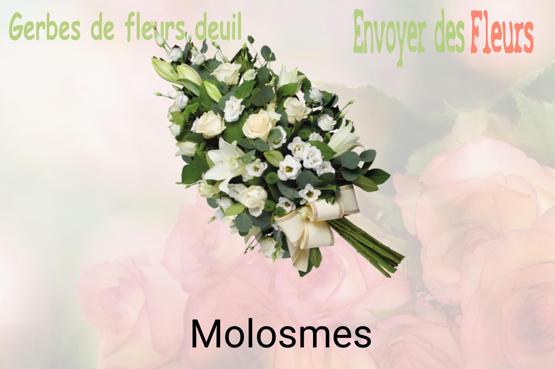 Gerbe de fleurs de deuil livrée à Molosmes